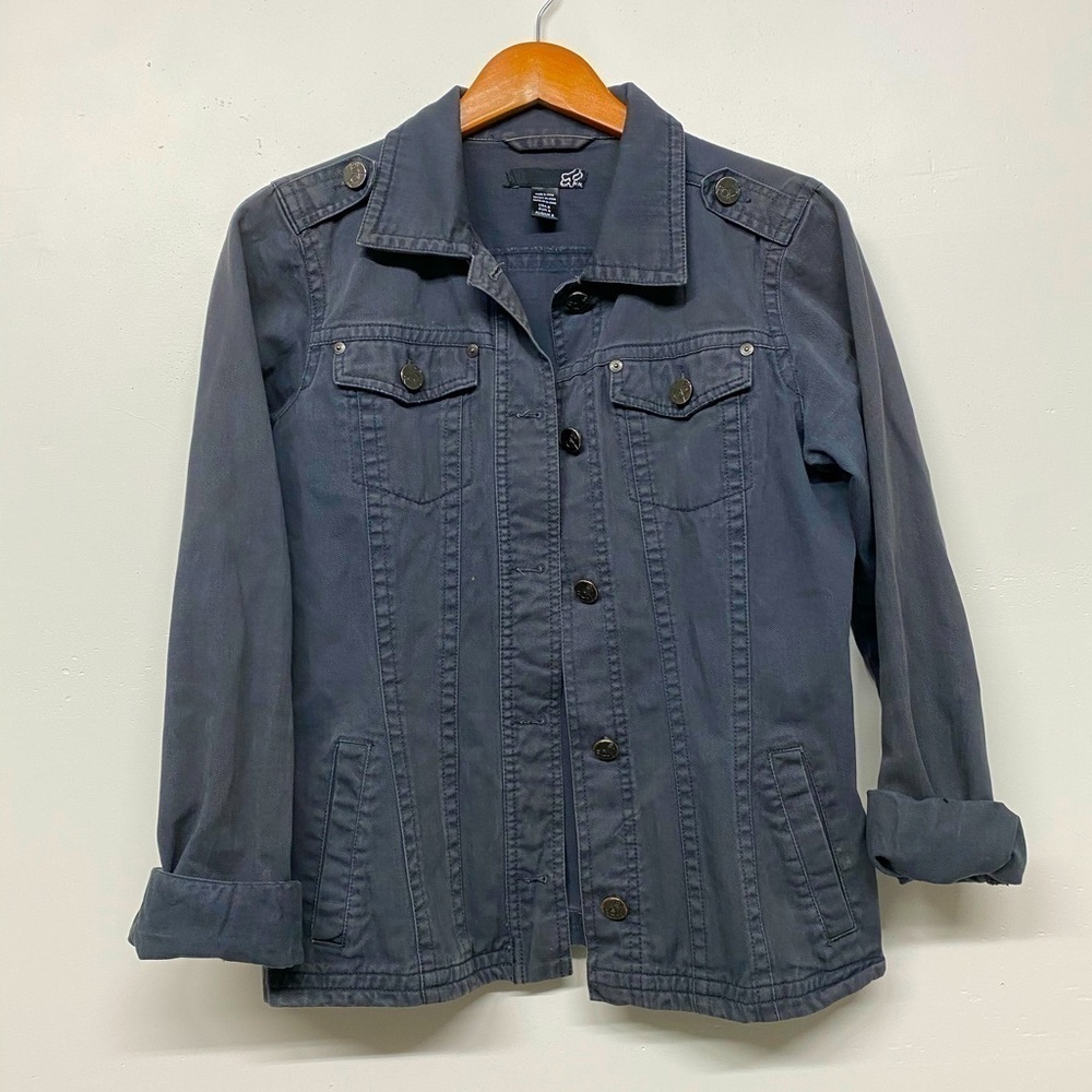 FOX Racing Denim Jacket, Grey, S - Picture 1 of 7